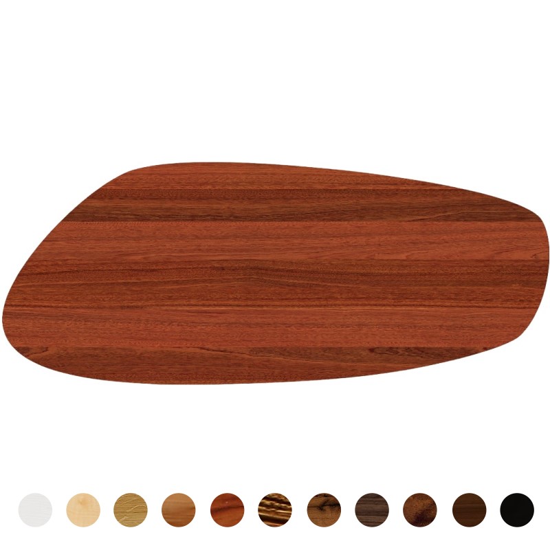 Tischplatte Bubinga nach Maß aus Massivholz Polyform